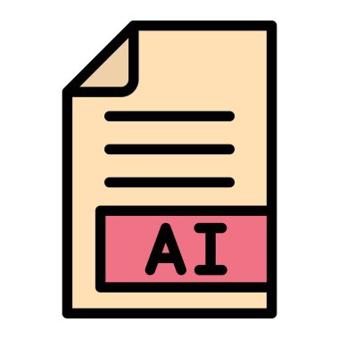 AI Vektör Simgesi Tasarım İllüstrasyonu