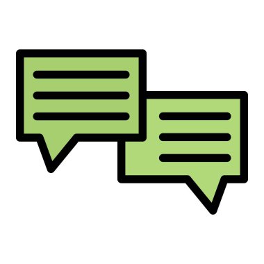 Sohbet Vektörü Simgesi Tasarım İllüstrasyonu