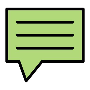 Yorum Vektörü Simgesi Tasarım İllüstrasyonu