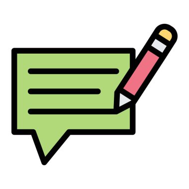 Yorum Vektörü Simgesi Tasarım İllüstrasyonu