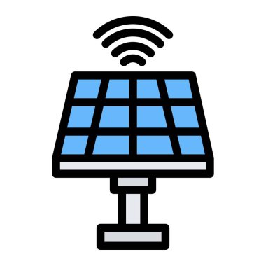 Güneş Vektörü Simgesi Tasarım İllüstrasyonu