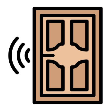 Smartdoor Vektör Simgesi Tasarım İllüstrasyonu