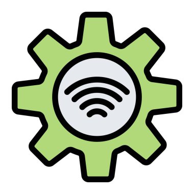 Gear Vektör Simgesi Tasarım İllüstrasyonu