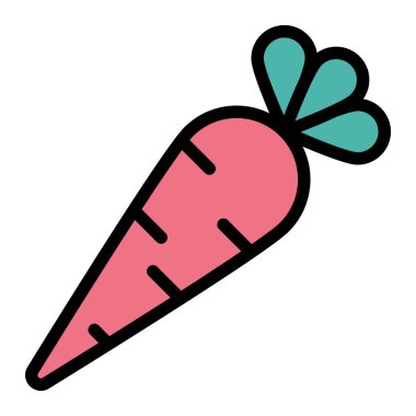 Havuç Vektörü Simgesi Tasarım İllüstrasyonu