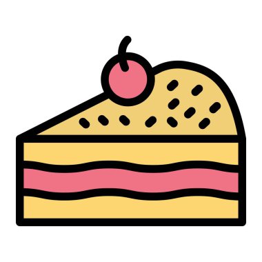 Pasta Parçası Vektör Simgesi Tasarım İllüstrasyonu