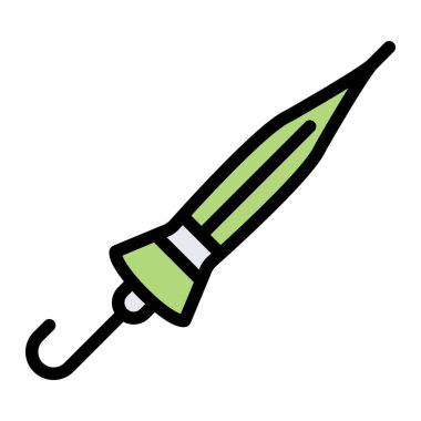 Kapalı şemsiye Vektör Simgesi Tasarım İllüstrasyonu