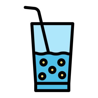 Meyve suyu Vektörü Simgesi Tasarımı Çizimi