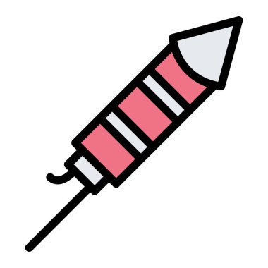 Firework Vektör Simgesi Tasarım İllüstrasyonu