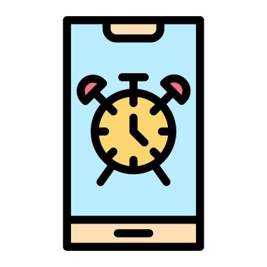 Saat Vektörü Simgesi Tasarım İllüstrasyonu