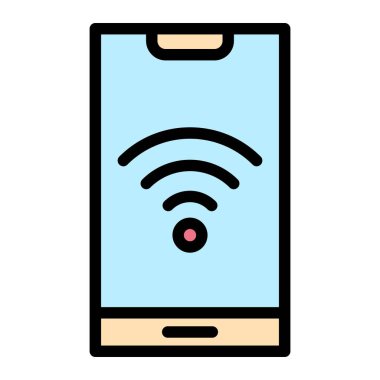 Wifi Vektör Simgesi Tasarım İllüstrasyonu