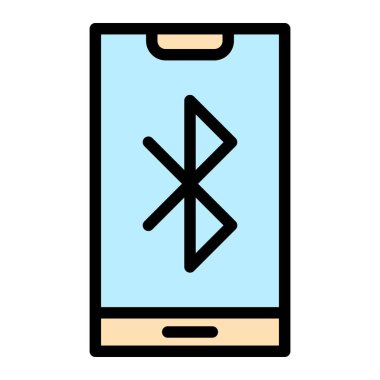 Bluetooth Vektör Simgesi Tasarım İllüstrasyonu