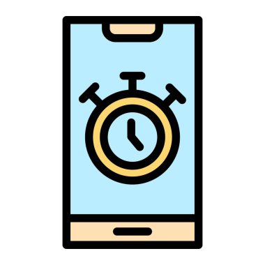 Stopwatch Vektör Simgesi Tasarım İllüstrasyonu