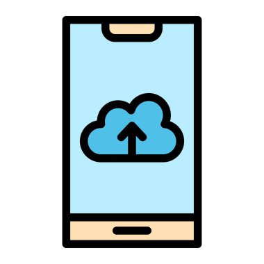 Bulut Vektörü Simgesi Tasarım İllüstrasyonu