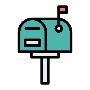 Posta Kutusu Vektör Simgesi Tasarım İllüstrasyonu