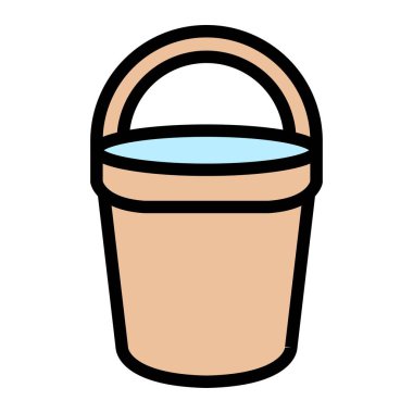 Bucket Vektör Simgesi Tasarım Çizimi