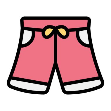 Kısa Vektör Simgesi Tasarım İllüstrasyonu