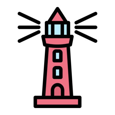 Deniz feneri Vektör Simgesi Tasarım İllüstrasyonu