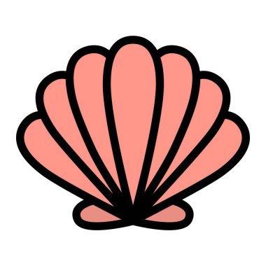 Kabuk Vektörü Simgesi Tasarım İllüstrasyonu