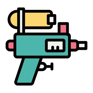 Su tabancası Vektör Simgesi Tasarım Çizimi