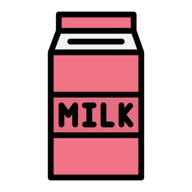 Süt Vektörü Simgesi Tasarım İllüstrasyonu