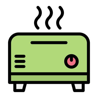 Tost Makinesi Vektörü Simgesi Tasarım İllüstrasyonu