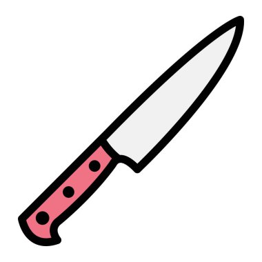 Bıçak Vektörü Simgesi Tasarım İllüstrasyonu