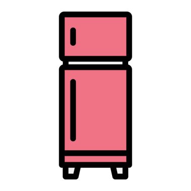 Buzdolabı Vektörü Simgesi Tasarım İllüstrasyonu