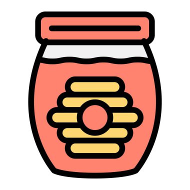 Bal Vektörü Simgesi Tasarım İllüstrasyonu