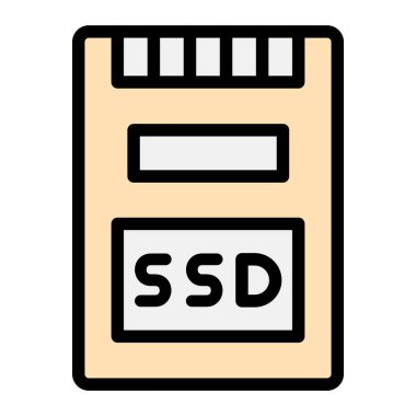 Ssd Vektör Simgesi Tasarım İllüstrasyonu