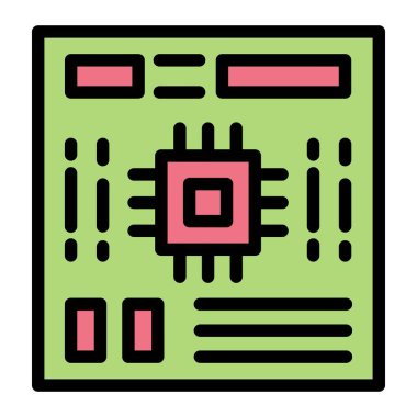 Ana Kart Vektör Simgesi Tasarım İllüstrasyonu