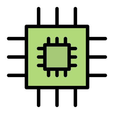 Çip Vektörü Simgesi Tasarım İllüstrasyonu