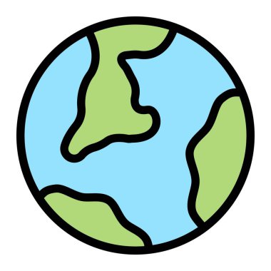 Globe Vektör Simgesi Tasarım İllüstrasyonu