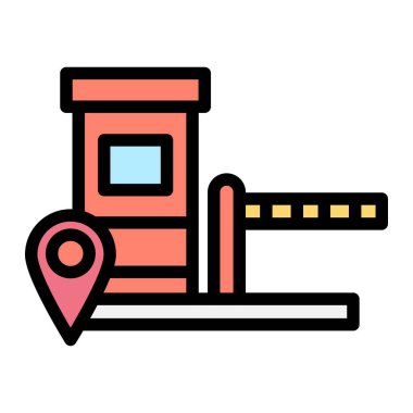 Toll Vektör Simgesi Tasarım İllüstrasyonu