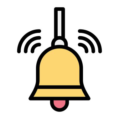 Çan Vektörü Simgesi Tasarım İllüstrasyonu