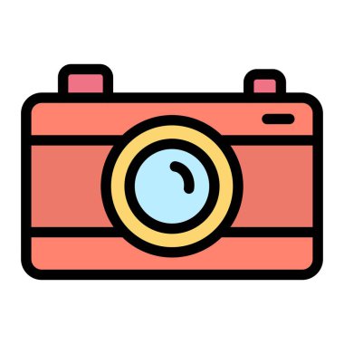 Kamera Vektörü Simgesi Tasarım İllüstrasyonu