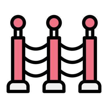 Bariyer Vektör Simgesi Tasarım İllüstrasyonu