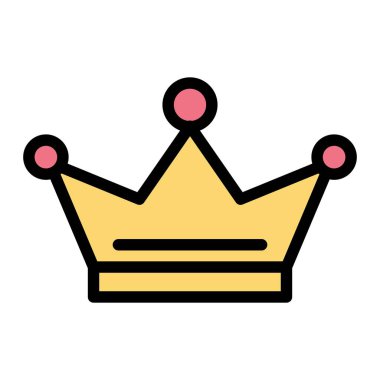 Crown Vektör Simgesi Tasarım İllüstrasyonu