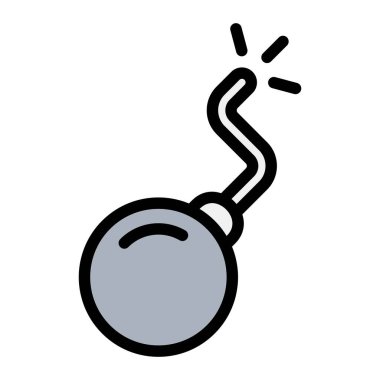 Bomba Vektörü Simgesi Tasarım Çizimi