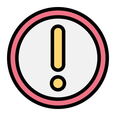 Uyarı Vektörü Simgesi Tasarım İllüstrasyonu