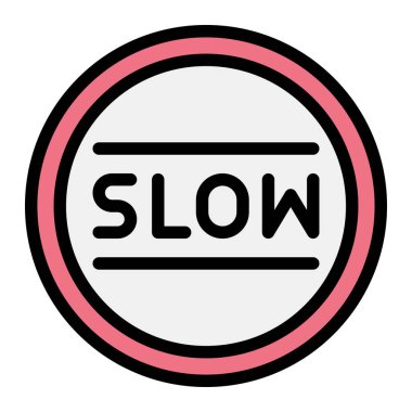 Yavaş Vektör Simgesi Tasarım İllüstrasyonu