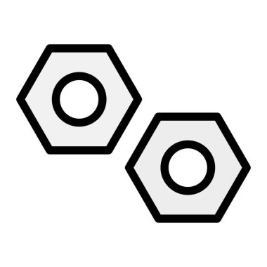 Ceviz Vektörü Simgesi Tasarım Çizimi