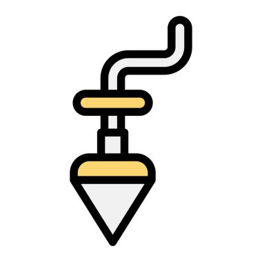 Plumb Bob Vektör Simgesi Tasarım İllüstrasyonu