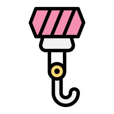 Kanca Vektörü Simgesi Tasarım İllüstrasyonu