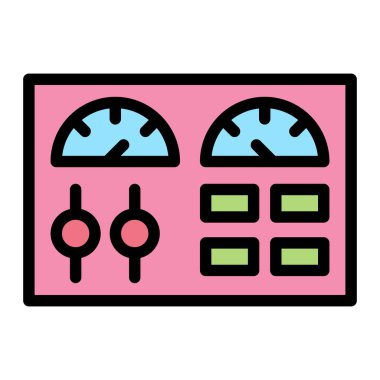 Kontrol paneli Vektör Simgesi Tasarım İllüstrasyonu