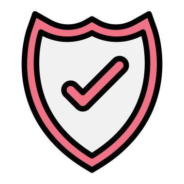 Güvenli Vektör Simgesi Tasarım İllüstrasyonu