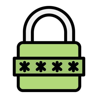 Parola Vektörü Simgesi Tasarım İllüstrasyonu