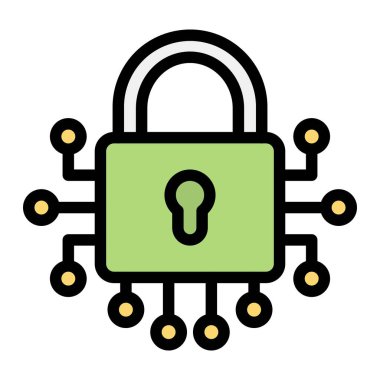 Kilit Vektörü Simgesi Tasarım İllüstrasyonu