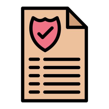 Belge Vektörü Simgesi Tasarım İllüstrasyonu