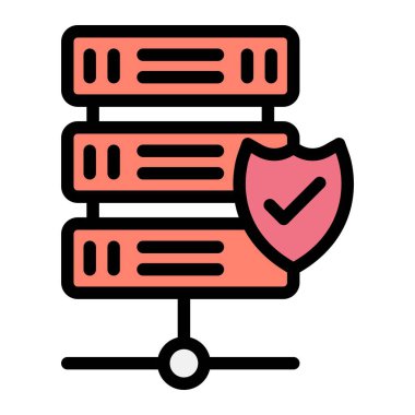 Veritabanı Vektör Simgesi Tasarım İllüstrasyonu