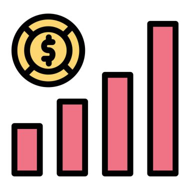 Ekonomi Vektörü Simgesi Tasarım İllüstrasyonu